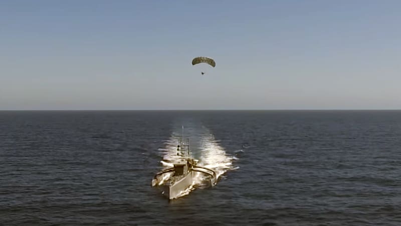DARPA tests parasailing radar with its robotic boat